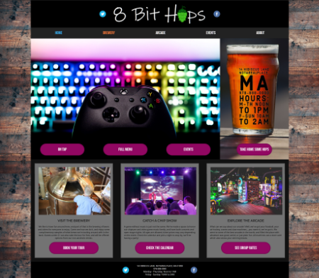 8 bit hops home page screenshot