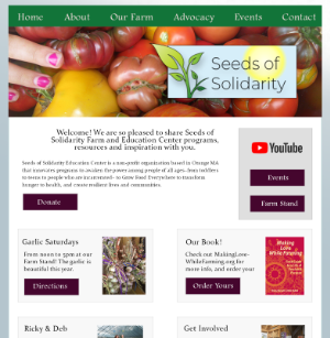 mockup 2, which is more red and gray in tone, for the home page of seeds of solidarity