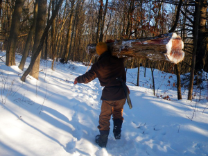 ricky carrying a tree